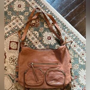 Sorial Tan Leather Shoulder Bag